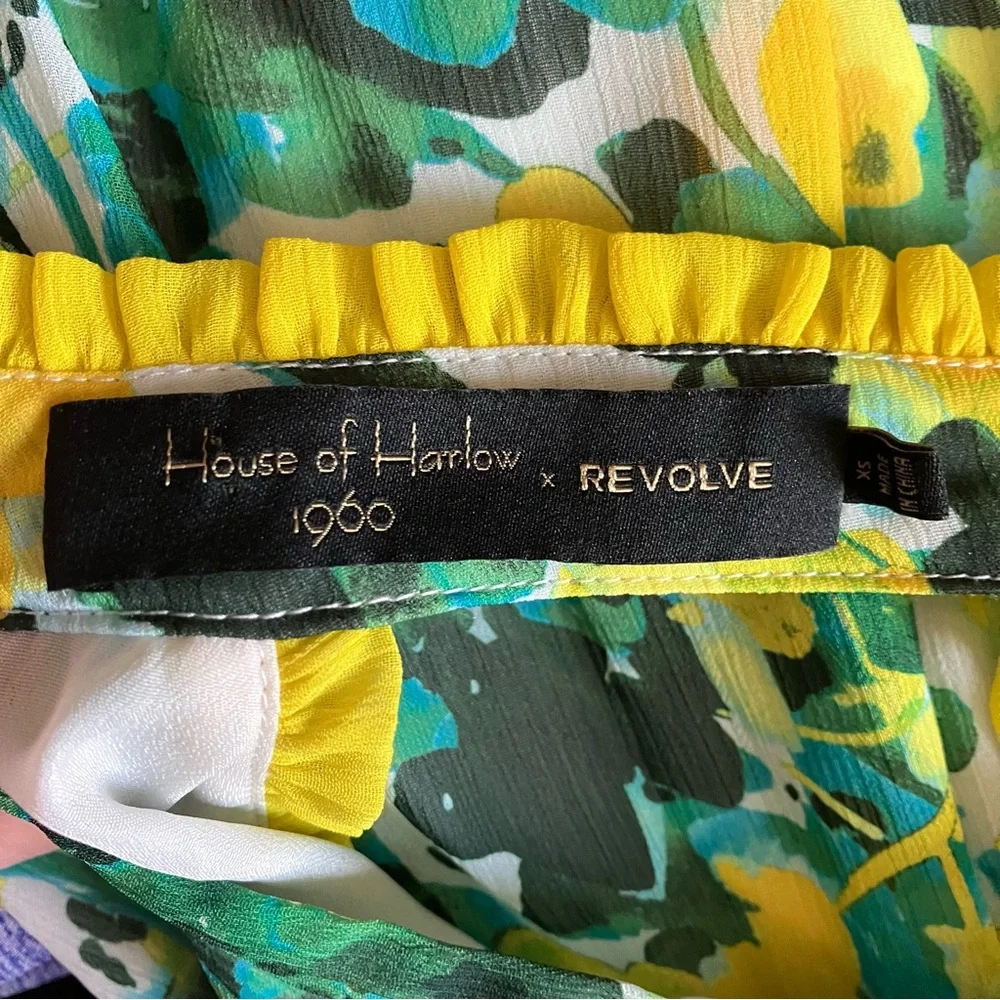 House of Harlow 1960 x Revolve Novia Maxi Dress in Kelly Green Floral size XS - Picture 5 of 13